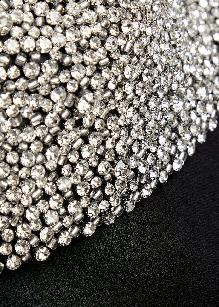 The New Arrivals Ilkyaz Ozel Lux In Orphéon Crystal-embellished Crepe Gown Black