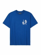 Local Authority LA - La Bones FUFC Logo-Print Cotton-Jersey T-Shirt - Blue