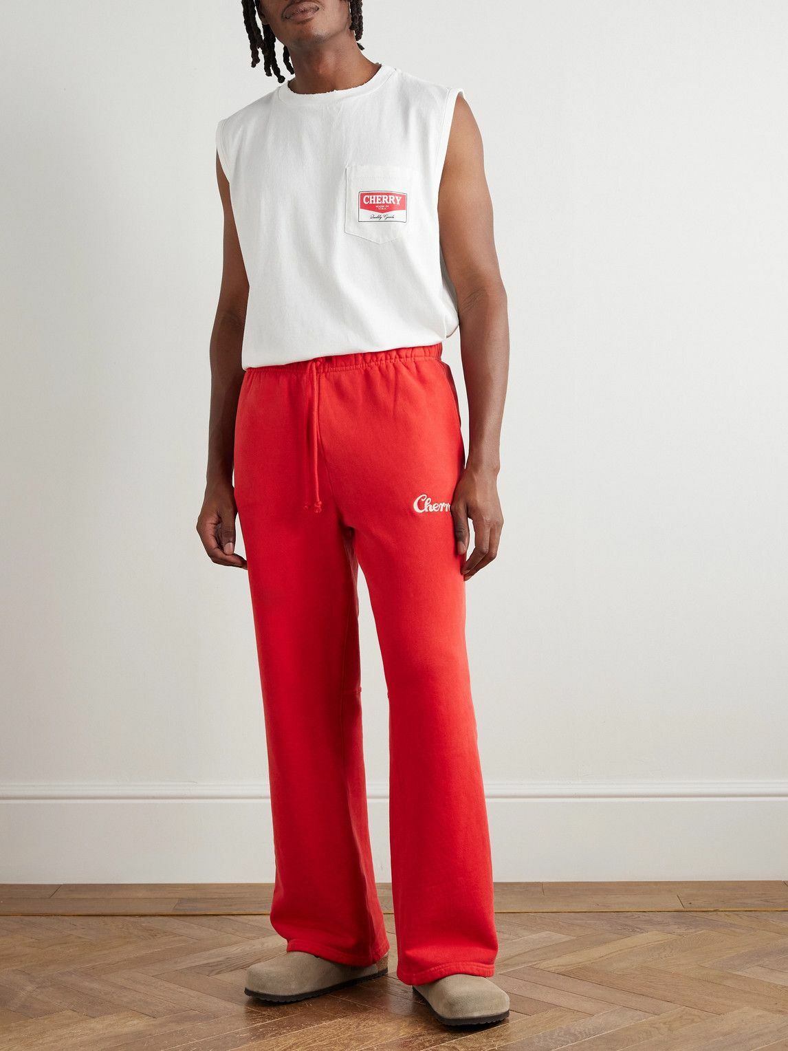Cherry Los Angeles - Logo-Print Cotton-Jersey Tank Top - White