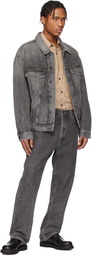 AGOLDE Gray Stephano Denim Jacket