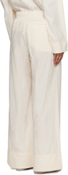 Entire Studios Off-White Pajama Lounge Pants