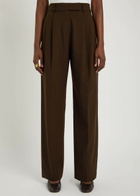 Esse Studios Onus Pleated Woven Trousers Brown