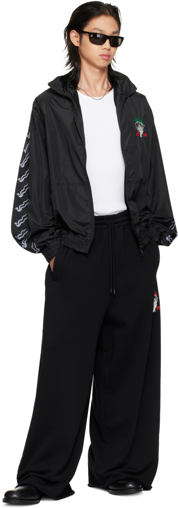 LU'U DAN Black Blacklisted Gym Sweatpants