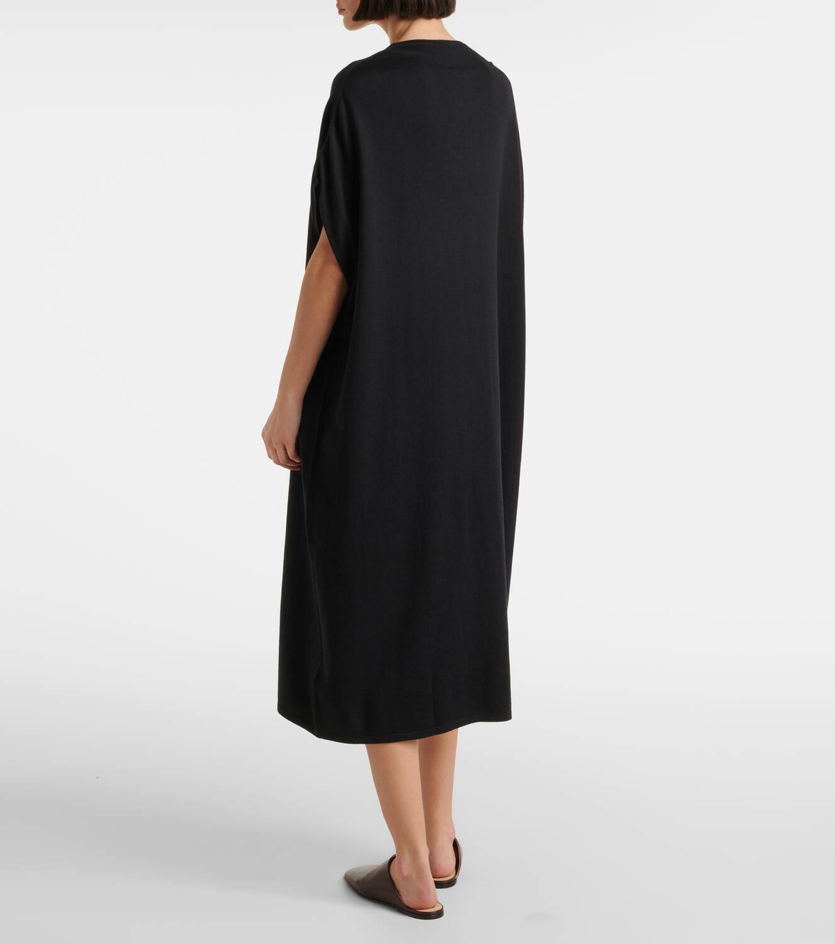 Jardin des Orangers Cotton, silk, and cashmere midi dress