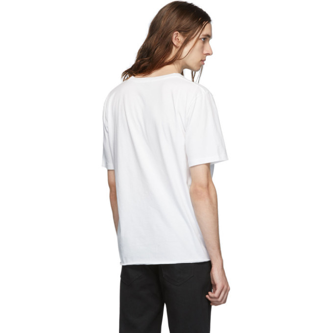 Saint Laurent White Radio Print T-Shirt Saint Laurent