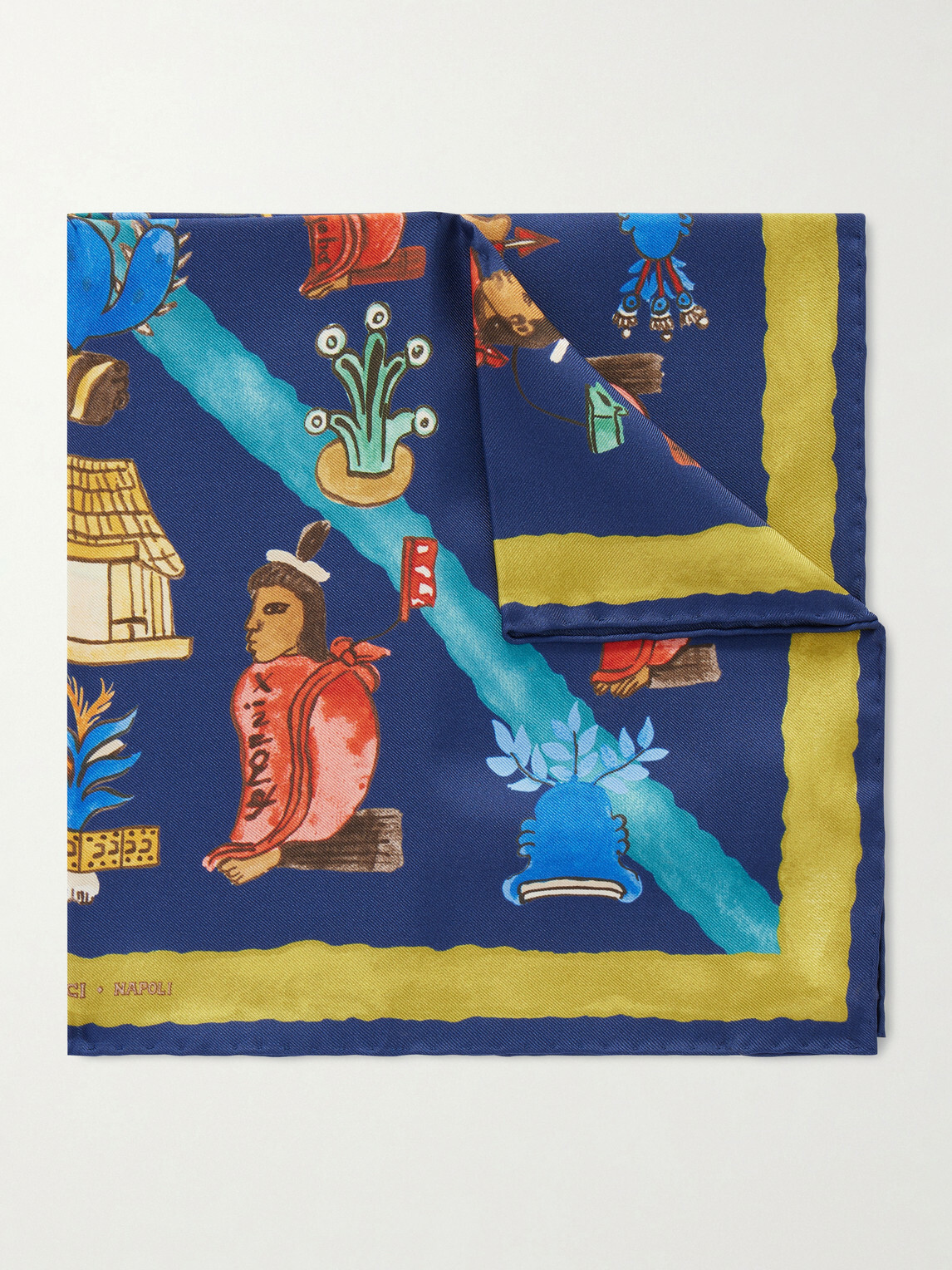 Rubinacci - Printed Silk-Twill Pocket Square