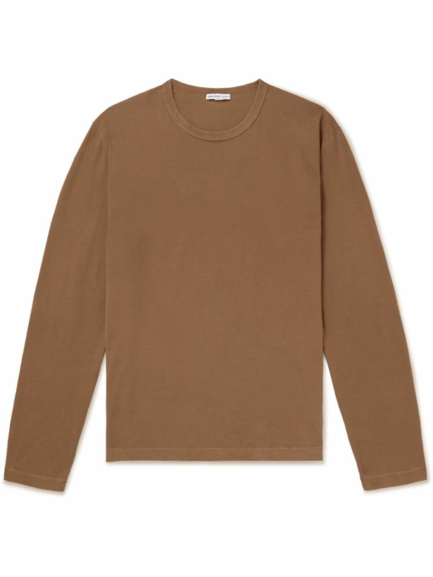 Photo: James Perse - Cotton-Jersey T-Shirt - Brown