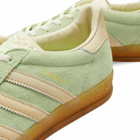 Adidas Gazelle Indoor Sneakers in Semi Green Spark/Almost Yellow/Cream White