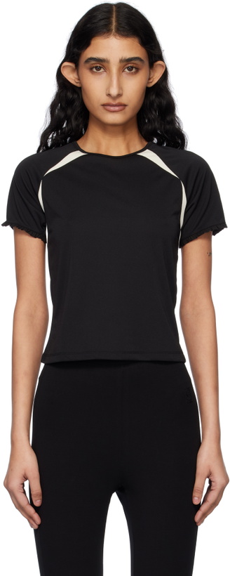 Photo: Kijun Black Frill Backless T-shirt