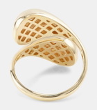 Mateo Water Droplet 14kt gold ring with diamonds