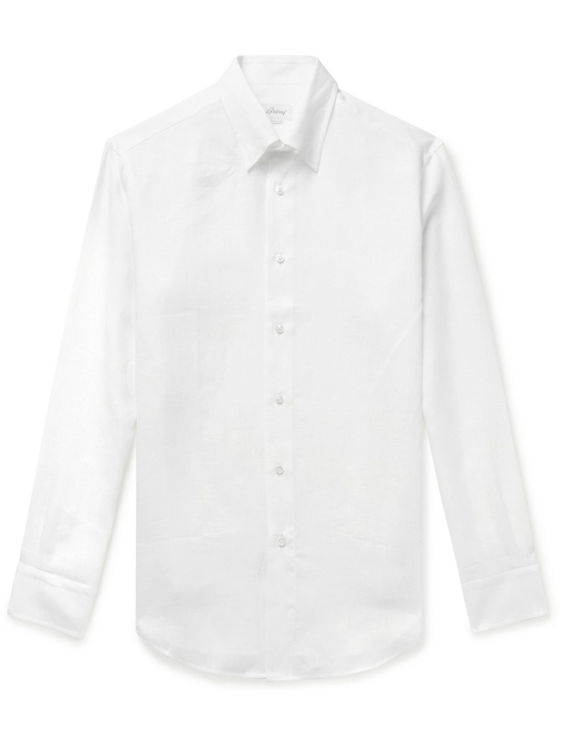 Photo: BRIONI - Linen Shirt - White