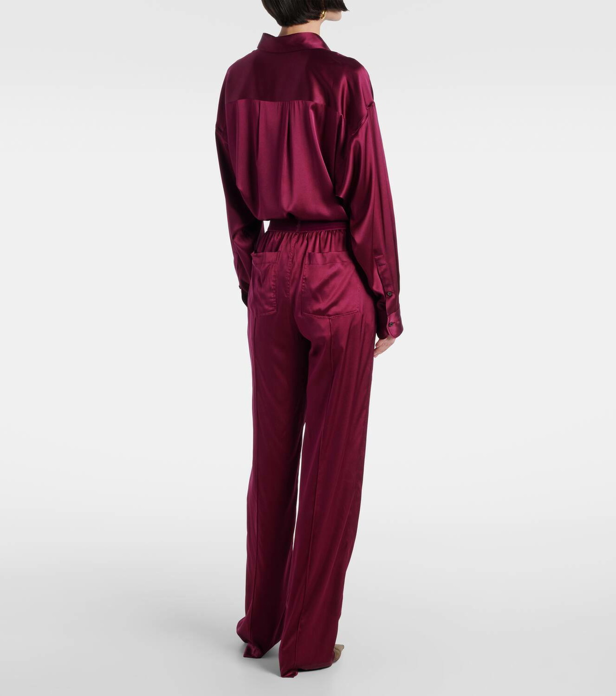 Tom Ford Silk-blend satin wide-leg pants