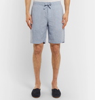 Orlebar Brown - Slim-Fit Linen-Chambray Drawstring Shorts - Blue