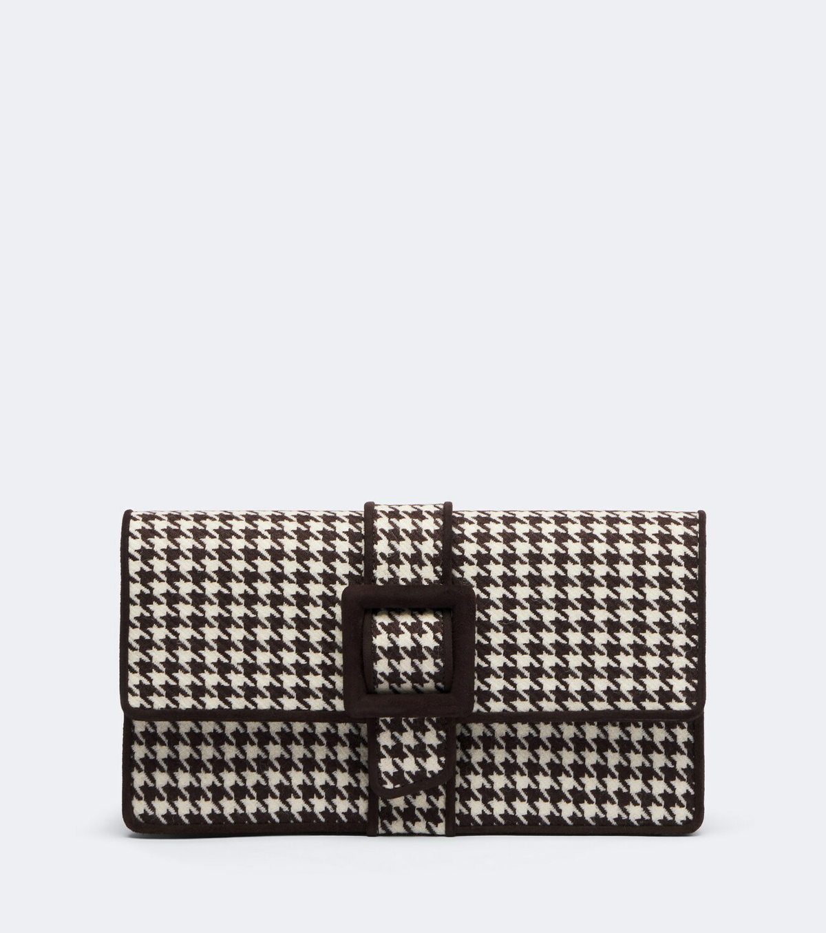 Manolo Blahnik Maycap houndstooth clutch