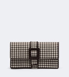 Manolo Blahnik Maycap houndstooth clutch