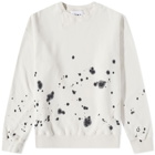 NOMA t.d. Men's Hand Dyed Twist Crew Neck Sweat in Off White/Black