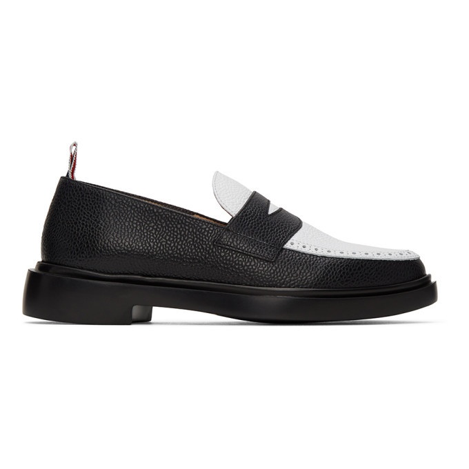 Photo: Thom Browne Black and White Penny Loafers
