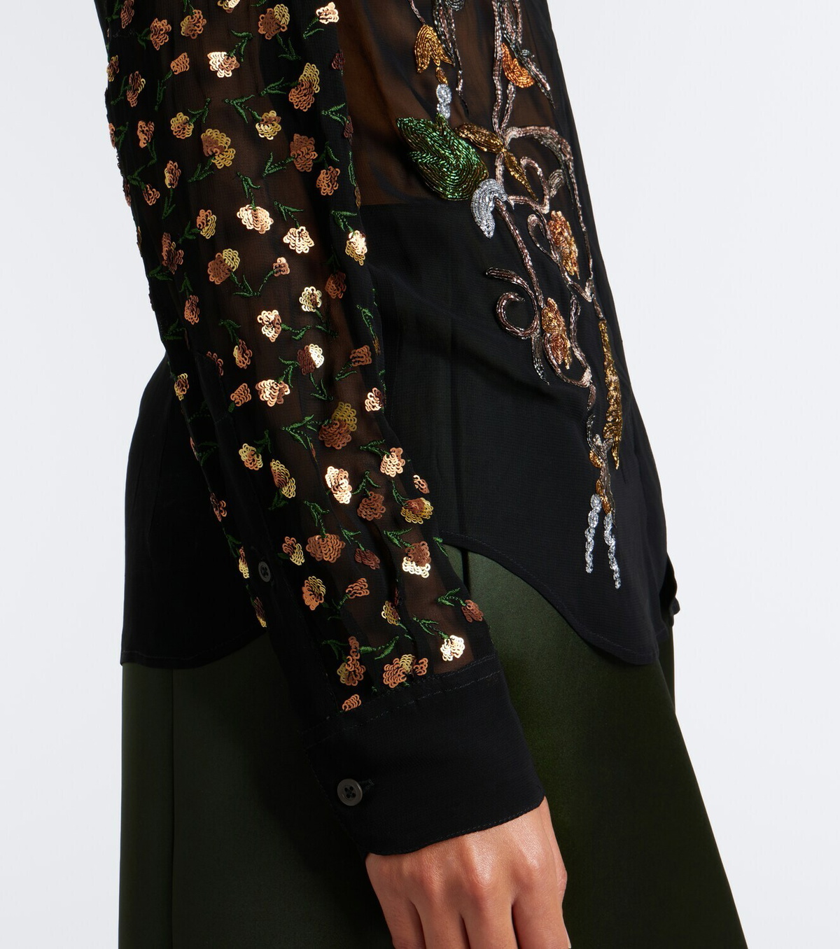 Dries Van Noten Embellished sheer blouse