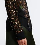 Dries Van Noten Embellished sheer blouse