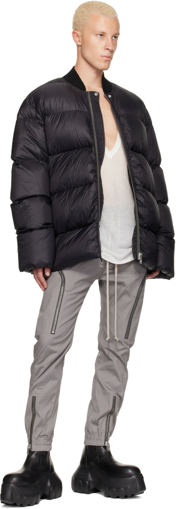 Rick Owens Black Tower Down Flight Jaccket
