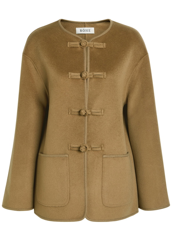 Photo: Rohe Mandarin Wool and Cashmere-blend Jacket Camel
