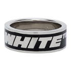 Off-White Silver Industrial Ring