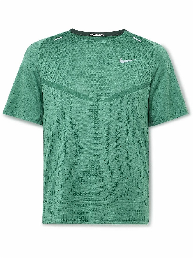 Photo: Nike Running - Slim-Fit Dri-FIT ADV TechKnit T-Shirt - Green