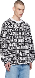 Versace Jeans Couture Black & White Logomania Sweatshirt