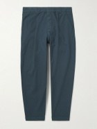 Folk - Assembly Straight-Leg Pleated Striped Cotton Suit Trousers - Blue