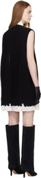 MM6 Maison Margiela Black 'Two in One' Gauge 5 Minidress