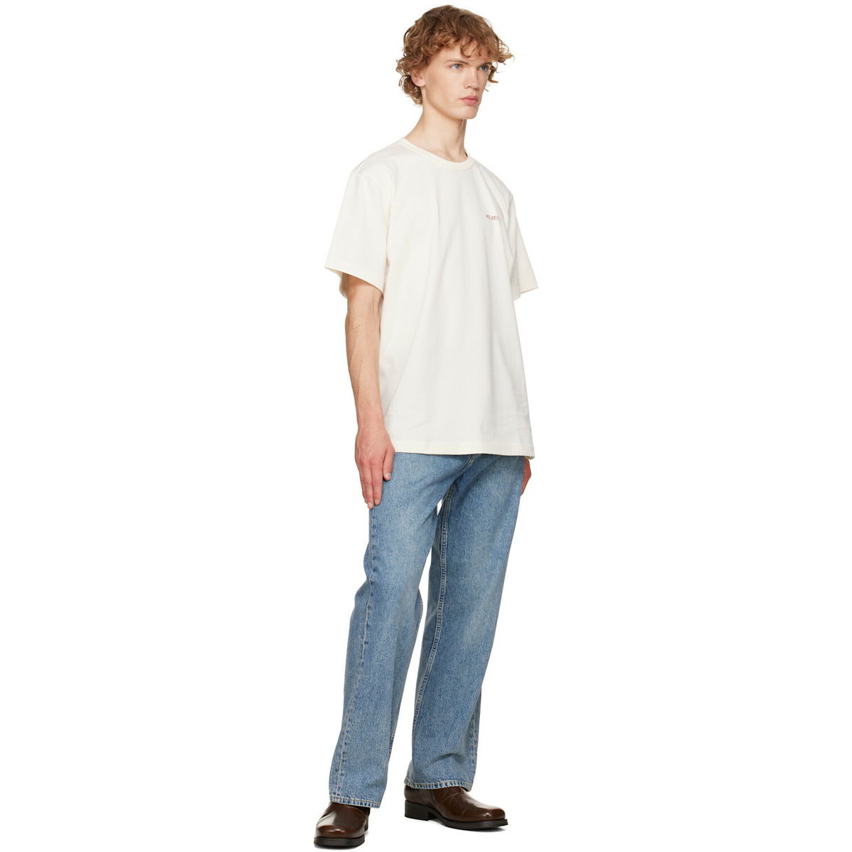 Helmut Lang Off-White Logo T-shirt