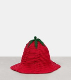 Loewe Tomato crochet cotton bucket hat