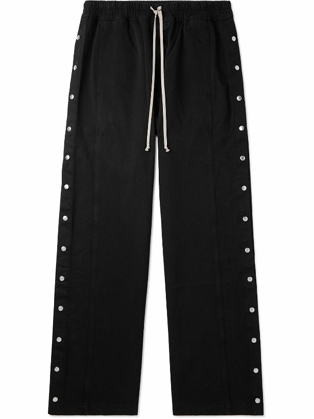 Photo: DRKSHDW by Rick Owens - Pusher Cotton-Twill Drawstring Trousers - Black