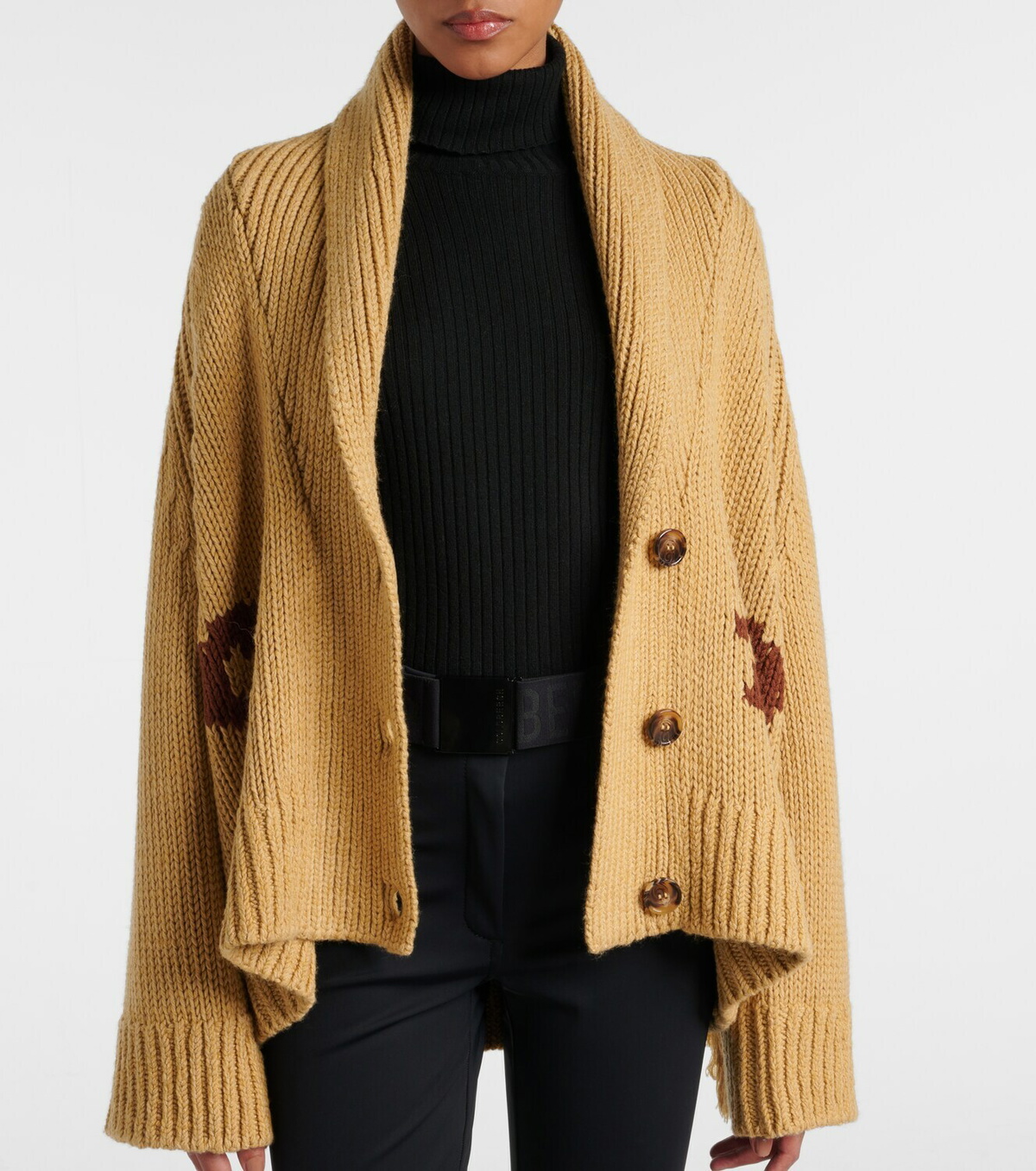 Goldbergh Nora intarsia wool-blend cardigan