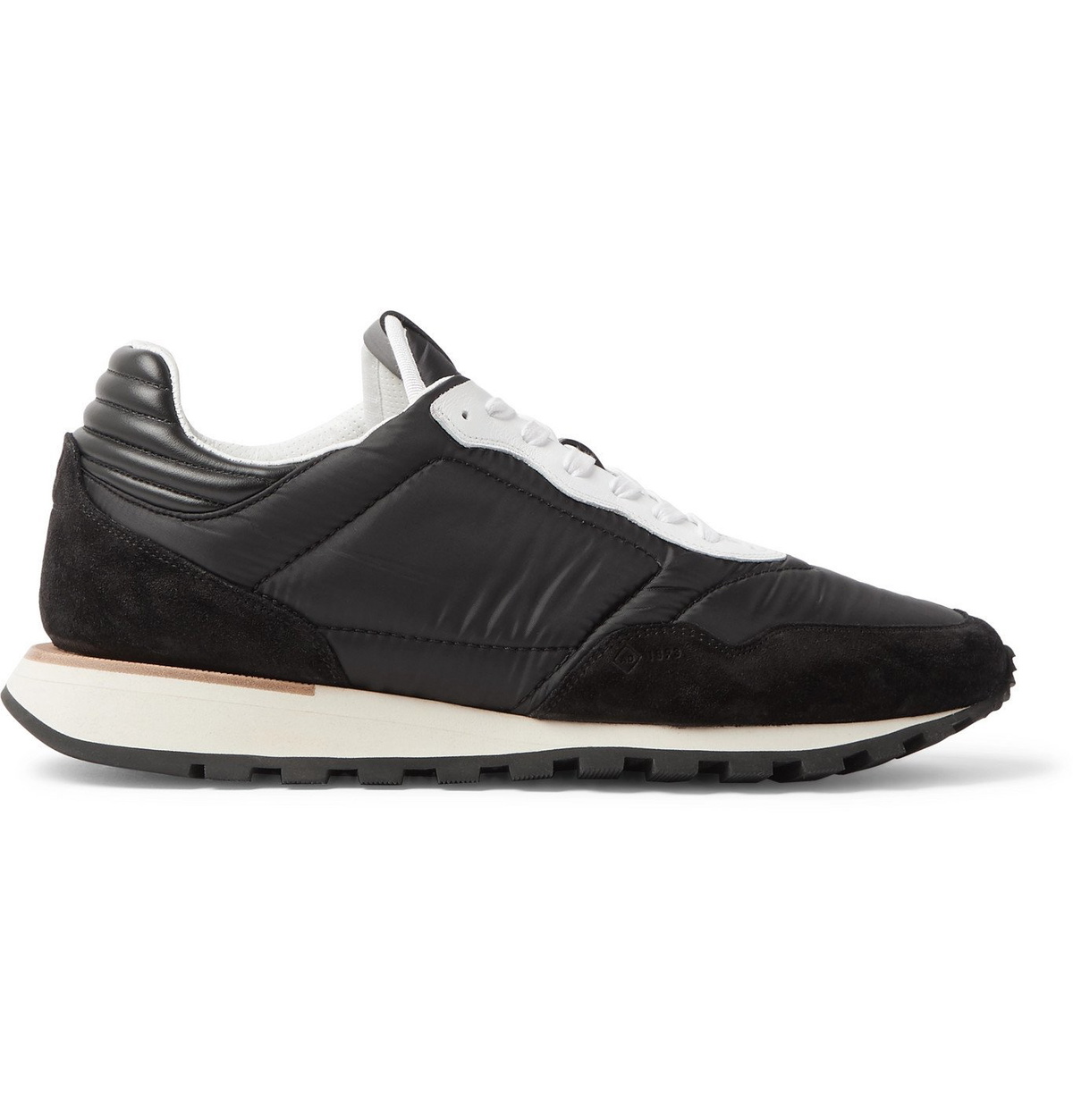 Dunhill - Axis Leather and Suede-Trimmed Shell Sneakers - Black Dunhill