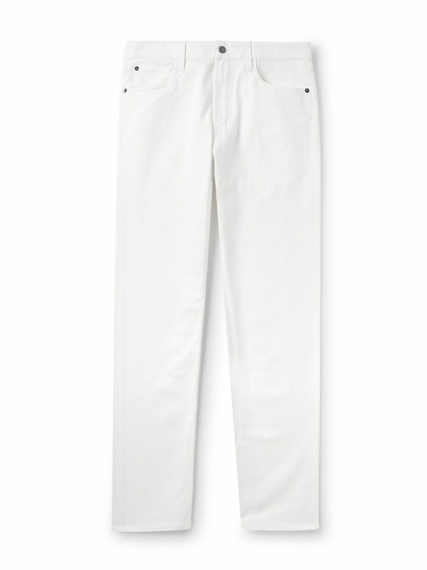 Photo: Loro Piana - Quarona Slim-Fit Straight-Leg Jeans - White