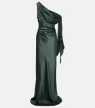 The Sei Draped asymmetric silk satin gown