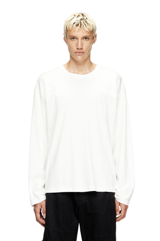 Photo: Diesel Long-sleeve T-shirt with panels - T-Shirts Mens in White