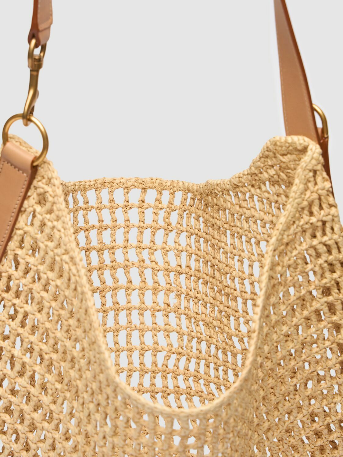 SAINT LAURENT Oxalis Raffia Shoulder Bag Saint Laurent