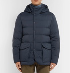 Loro Piana - Clearwater Quilted Storm System Shell Hooded Down Jacket - Men - Navy