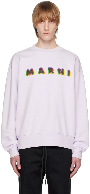 Photo: Marni Purple Printed Sweatshirt