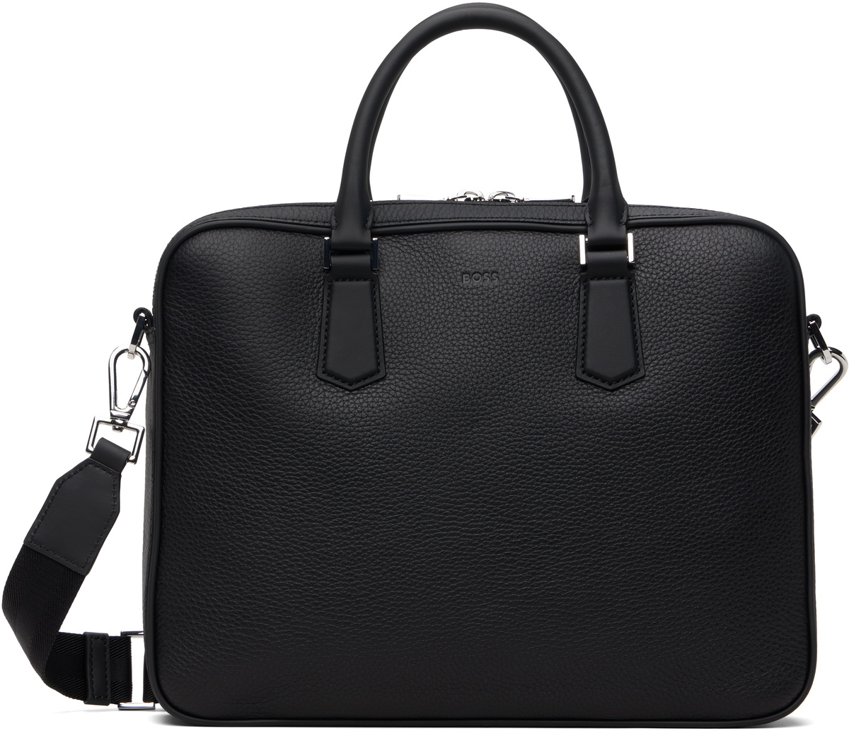 BOSS Black Embossed Logo Document Briefcase