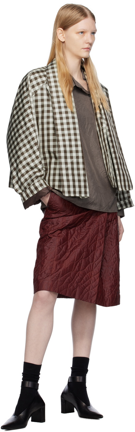 UMBER POSTPAST Beige & Brown Check Jacket