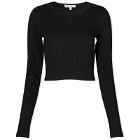 JW Anderson Women's Cropped Anchor Embroidered Top in Black