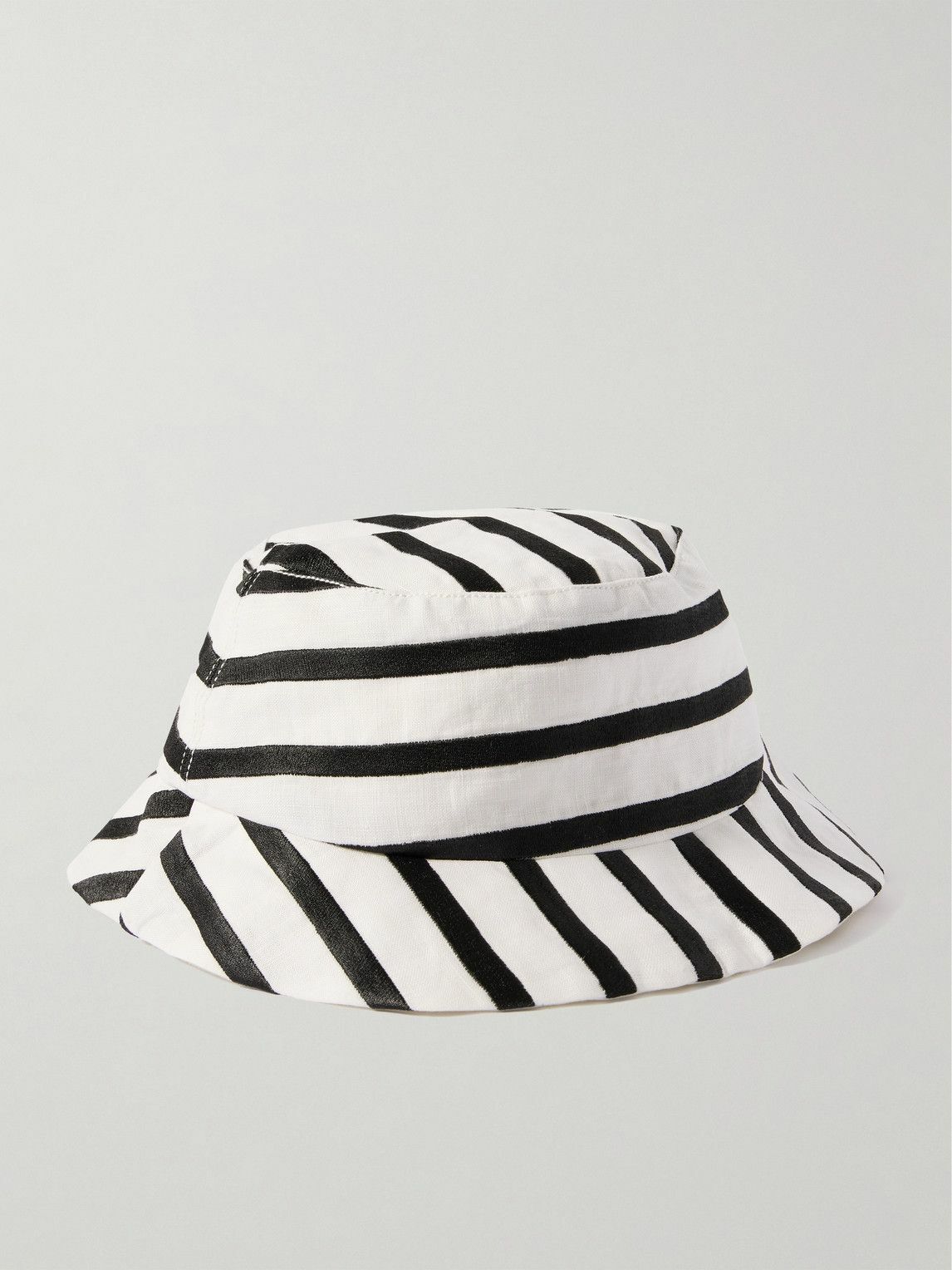 Vilebrequin - Bohème Striped Logo-Appliquéd Linen Bucket Hat