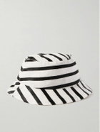 Vilebrequin - Bohème Striped Logo-Appliquéd Linen Bucket Hat