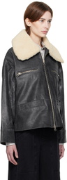 SEA NY Black Kiera Leather Jacket