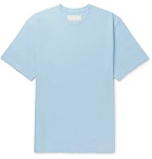 Studio Nicholson - Letra Mercerised Cotton-Jersey T-Shirt - Blue