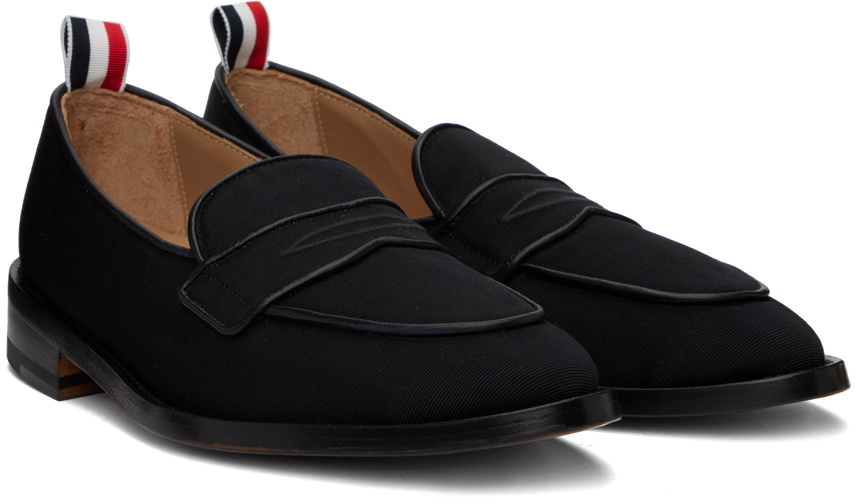 Thom Browne Grosgrain Leather Varsity Penny Loafers Black Thom Browne Black Varsity Penny Loafers Thom Browne main image 4
