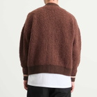 A Kind of Guise Men's Khuder Knit Cardigan in Burgundy Moose Boucle